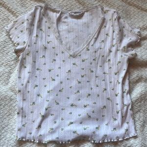 Hippie rose cropped t-shirt floral aesthetic